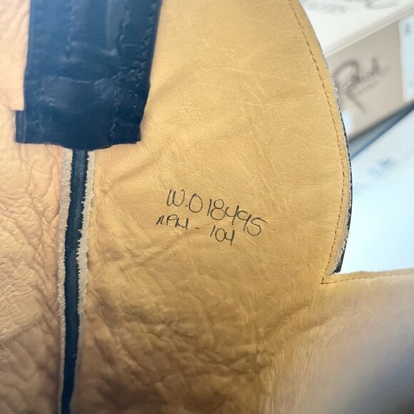 Rod Patrick Mens Cowboy Boots 8.5EE Black Leather Cowboy Square Toe Western EUC - Picture 11 of 14